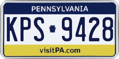 PA license plate KPS9428