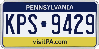 PA license plate KPS9429