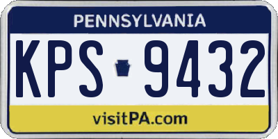 PA license plate KPS9432