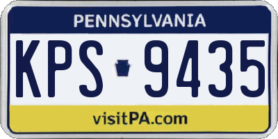 PA license plate KPS9435