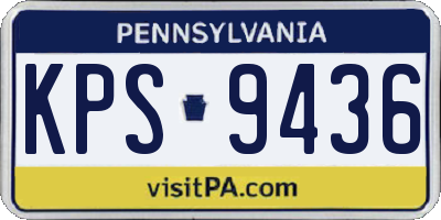 PA license plate KPS9436