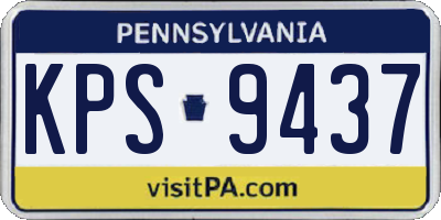 PA license plate KPS9437