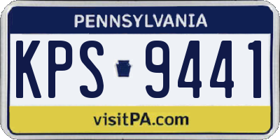 PA license plate KPS9441