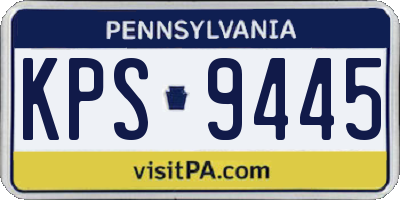 PA license plate KPS9445