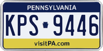 PA license plate KPS9446