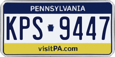 PA license plate KPS9447