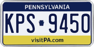 PA license plate KPS9450