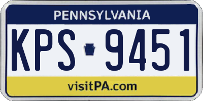PA license plate KPS9451