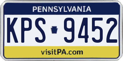 PA license plate KPS9452