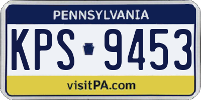 PA license plate KPS9453