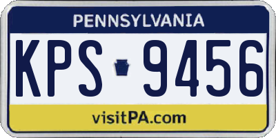 PA license plate KPS9456