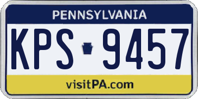 PA license plate KPS9457