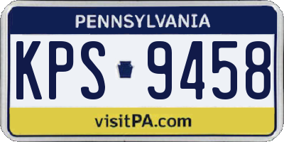 PA license plate KPS9458