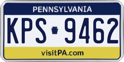 PA license plate KPS9462