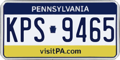 PA license plate KPS9465