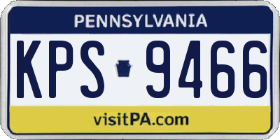 PA license plate KPS9466