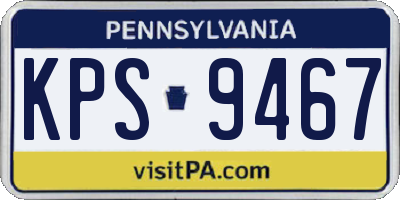 PA license plate KPS9467