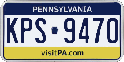 PA license plate KPS9470