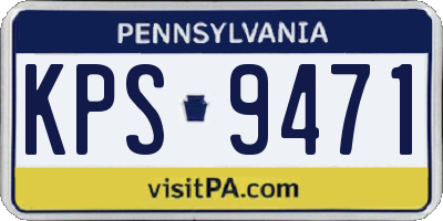 PA license plate KPS9471