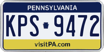 PA license plate KPS9472