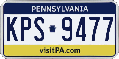 PA license plate KPS9477