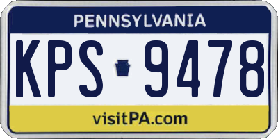 PA license plate KPS9478