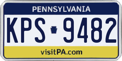 PA license plate KPS9482