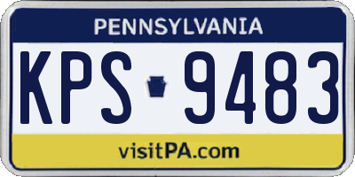 PA license plate KPS9483