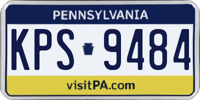 PA license plate KPS9484