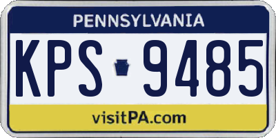 PA license plate KPS9485