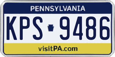 PA license plate KPS9486