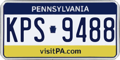 PA license plate KPS9488