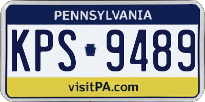 PA license plate KPS9489