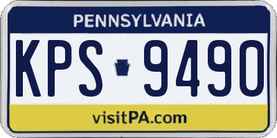 PA license plate KPS9490