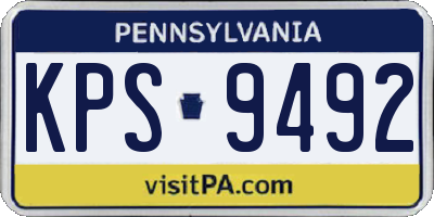 PA license plate KPS9492