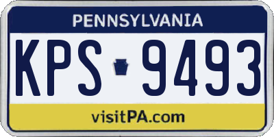 PA license plate KPS9493