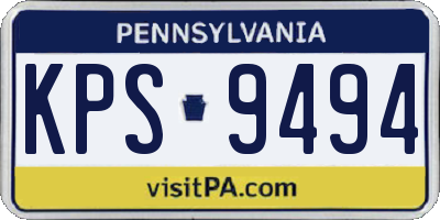 PA license plate KPS9494