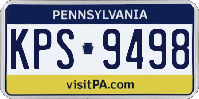 PA license plate KPS9498