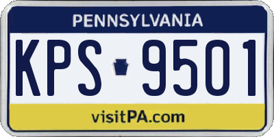 PA license plate KPS9501