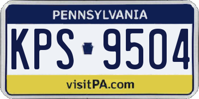 PA license plate KPS9504