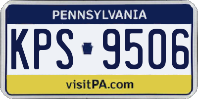 PA license plate KPS9506