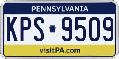 PA license plate KPS9509