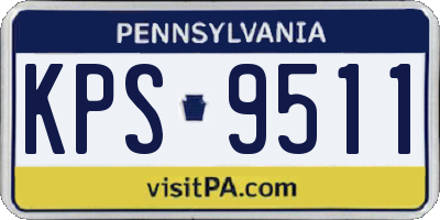 PA license plate KPS9511