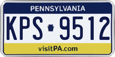 PA license plate KPS9512