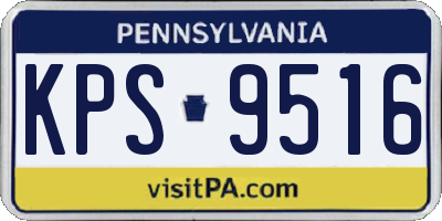 PA license plate KPS9516