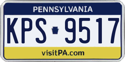 PA license plate KPS9517