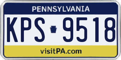 PA license plate KPS9518