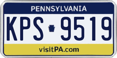 PA license plate KPS9519