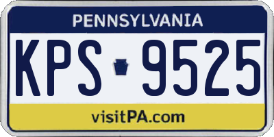 PA license plate KPS9525