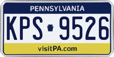 PA license plate KPS9526